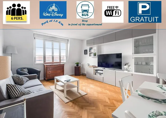 Appartement Familial Disney Val D\'Europe La Vallee, Wifi Et Parking